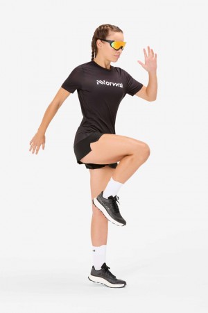 NNormal Race T-shirt Schwarz | OJDCH-1687