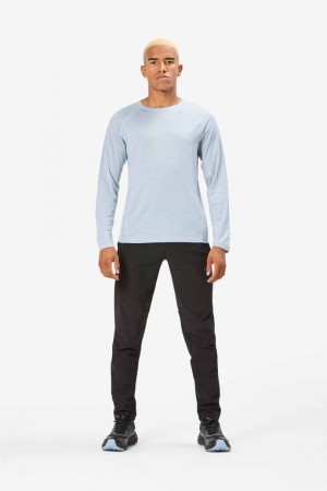 NNormal merino long sleeve t-shirt Blau | EOQJB-4801